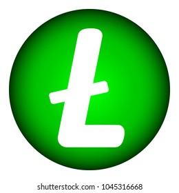 Litecoin icon on white background. Vector illustration.