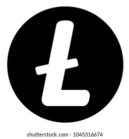 Litecoin icon on white background. Vector illustration.