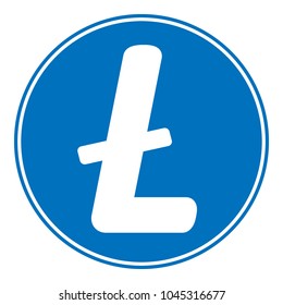 Litecoin icon on white background. Vector illustration.
