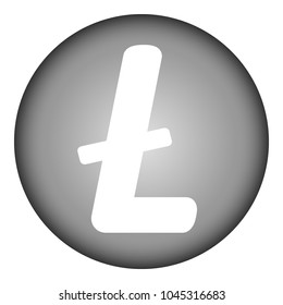 Litecoin icon on white background. Vector illustration.