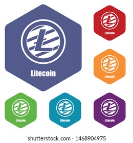 Litecoin icon. Simple illustration of litecoin vector icon for web