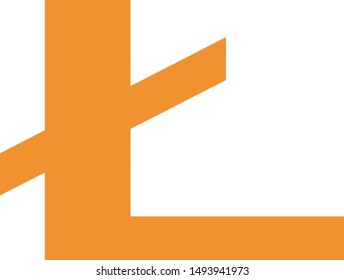 Litecoin Сurrency Icon, symbol, element. Vector graphic. Isolated on white. Flat style design.