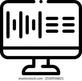 Icono de Litecoin. Diseño De Estilo Lineal Delgado Aislado Sobre Fondo Blanco