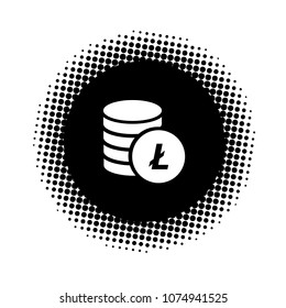 litecoin icon. Vector illustration