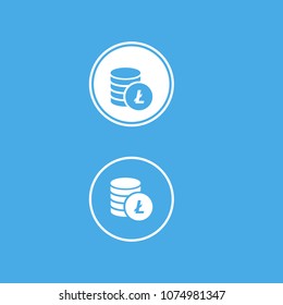 Litecoin icon. Vector illustration