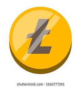Litecoin isolated flat vector icon