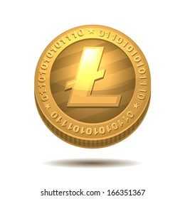 Litecoin isolated on white