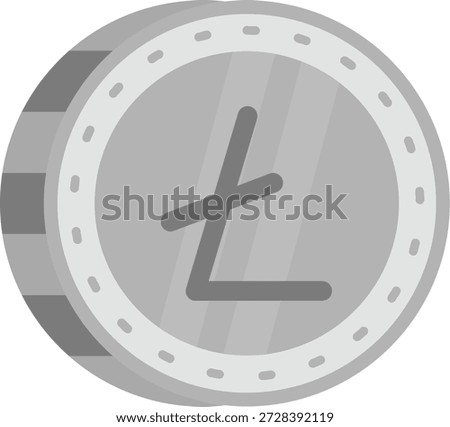 Litecoin Line vector Icon Design