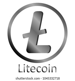Litecoin sign on white background. Vector illustration.