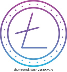 Litecoin vector icon. Can be used for printing, mobile and web applications.