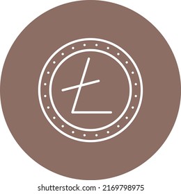 Litecoin vector icon. Can be used for printing, mobile and web applications.