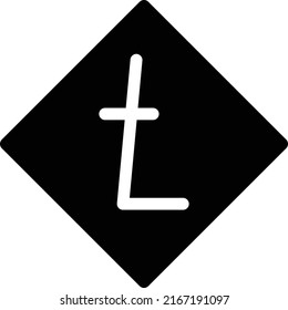 Ilustración de Litecoin Vector en un fondo transparente.Símbolos de calidad premium.Icono de vector glifos para concepto y diseño gráfico.