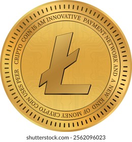 litecoin-ltc cryptocurrency illustrations on abstract background. 3d illustrations.