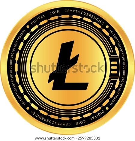 litecoin-ltc cryptocurrency illustrations on abstract background. 3d illustrations.