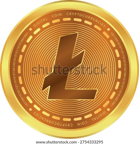 litecoin-ltc cryptocurrency illustrations on abstract background. 3d illustrations.