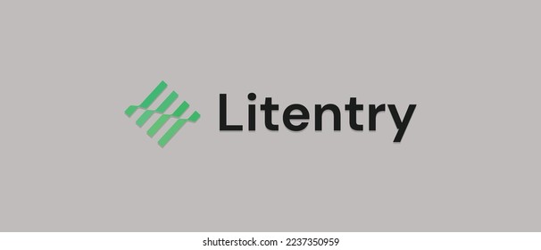 Litentry cryptocurrency LIT token, Cryptocurrency logo on isolated background with text.