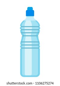 A liter bottle of mineral water. flat vector isolated illustration on white background