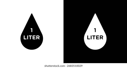 Liter icon collection. Flat illustration of vector icon