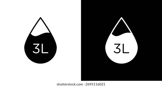 Liter icon concept. silhouette icon.