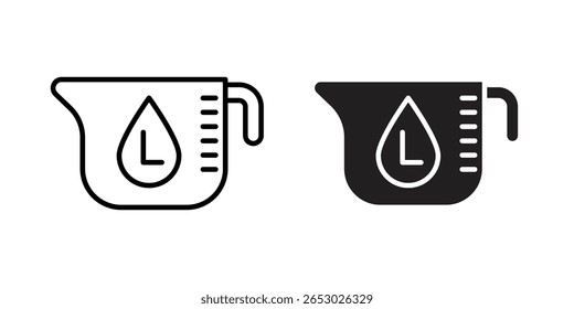 Ícone de litro Ilustração de modelo de vetor de design de logotipo