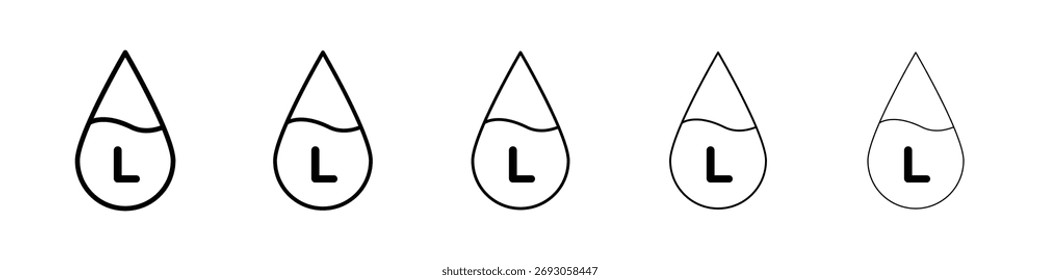 Liter-Icon für mobiles Konzept und Webdesign.