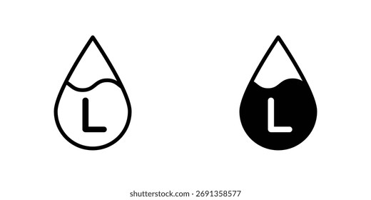 Icono de litro Ilustración vectorial simple para gráfico y Diseño web.