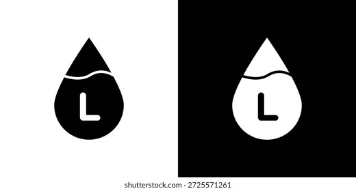 Liter icon in trendy stroke thin linear style.