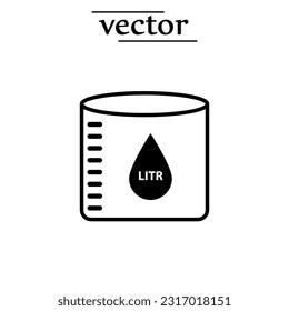 Liter icon vector flat illustration on white background..eps