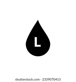 Icono de litro vectorial ilustración de estilo de moda plana sobre fondo blanco..eps