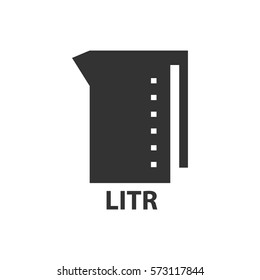 Liter icon - vector illustration.