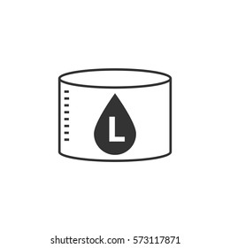 Liter Icon - Vector Illustration.