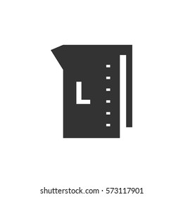 Liter icon - vector illustration.