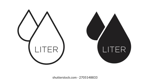 Liter Icon Vektor moderne Flach- und Strichdesigns