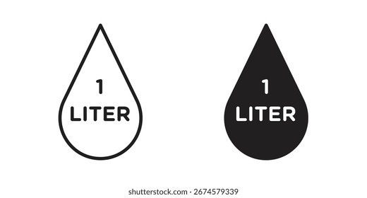 Liter icon vector, sign and symbol for design, website or apps elements.