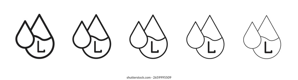 Icono de litro para su diseño de Sitio web, logotipo, App, interfaz de usuario.