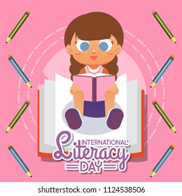 Literacy Day Illustration