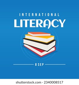 for literacy day international celebration education background..