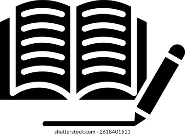 Literacy Icon Glyph Vector Illustration
