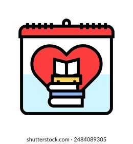 literacy international day color icon vector. literacy international day sign. isolated symbol illustration