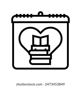 literacy international day line icon vector. literacy international day sign. isolated contour symbol black illustration