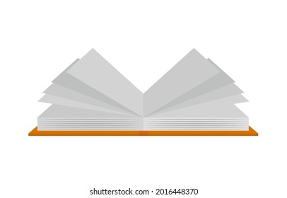 literacy open book pages isolated icon
