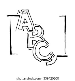Literacy. Vector illustration isolated on white background
