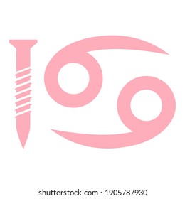 literally screw cancer, rebus style design template