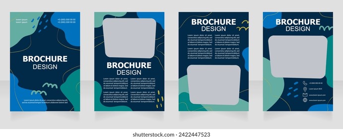 Literary agent service blank brochure design. Template set with copy space for text. Premade corporate reports collection. Editable 4 paper pages. Tahoma, Myriad Pro, Arial fonts used