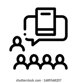 literary community icon vector. literary community sign. isolated contour symbol illustration