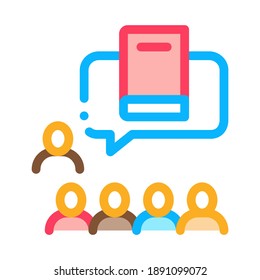 literary community icon vector. literary community sign. color symbol illustration