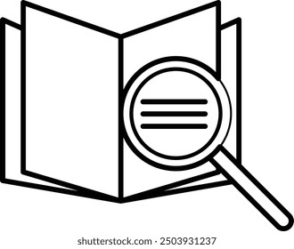 Literary Exploration Icon Set. Book Reading Vector Symbol