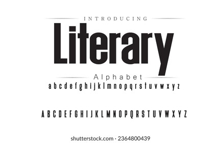 Literary Modern abstract digital alphabet font. Minimal technology typography, Creative urban sport fashion futuristic font and with numbers. vector illustration