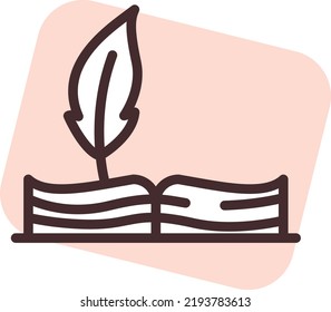 Literature art, illustration, vector on a white background.
