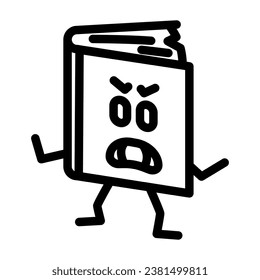 literature book character line icon vector. literature book character sign. isolated contour symbol black illustration
